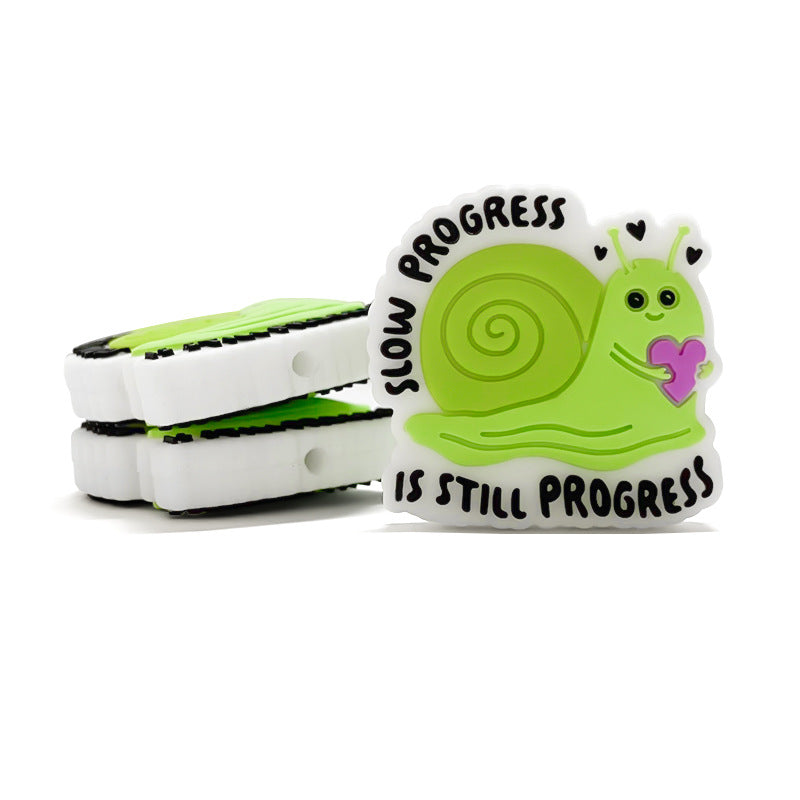 Wholesale 10pcs Snail Animal Cartoon Cute Silicone Beads